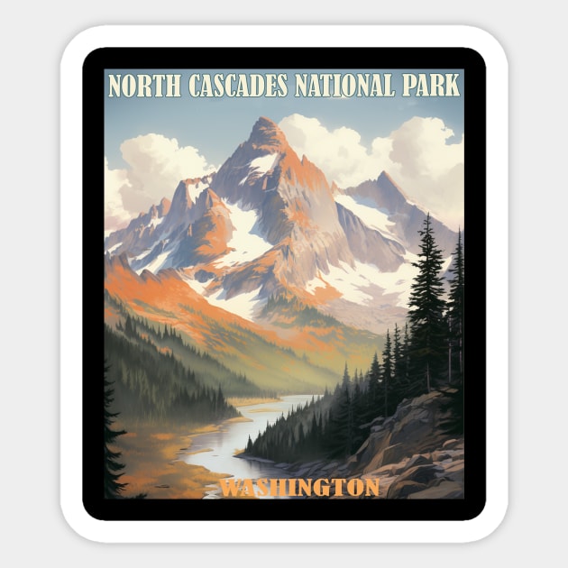 North Cascades National Park Sticker by Ross Holbrook